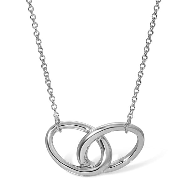 $400 Tiffany & Co. Infinity Necklace Sterling Silver Elsa Peretti Interlocking Ovals Pendant Necklace