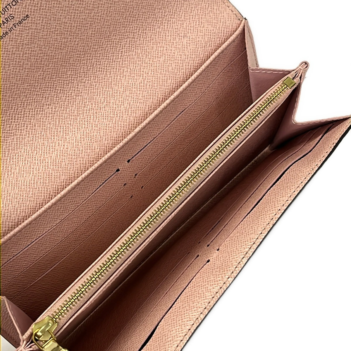 $800 LOUIS VUITTON Portefeuille Sarah Monogram Long Wallet M62235 Rose Ballerine