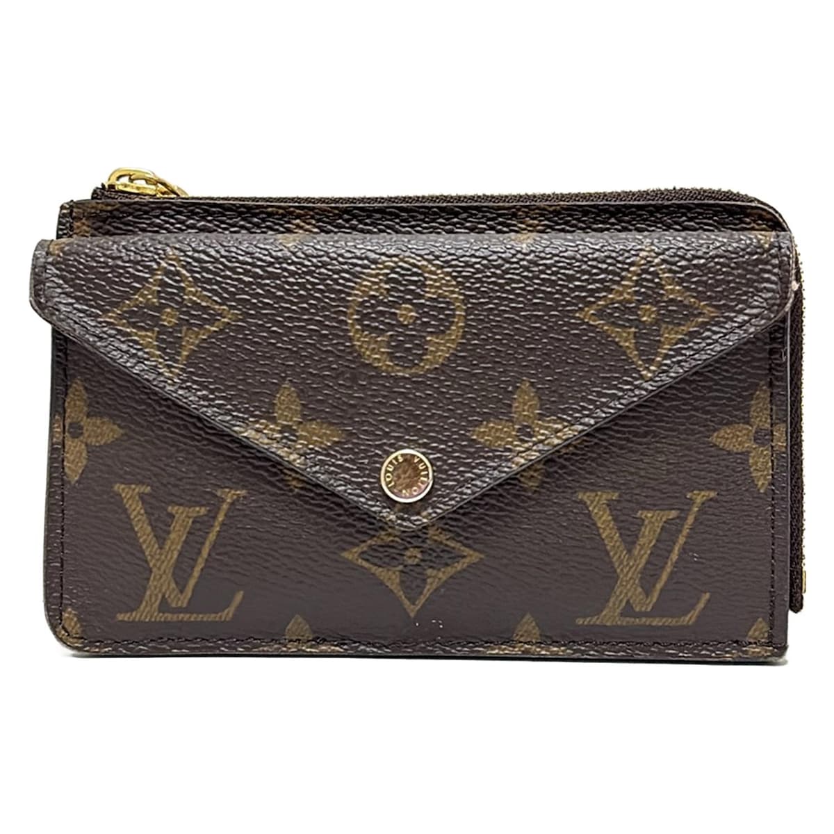 $675 Louis Vuitton  Monogram Recto Verso Card Holder Black RFID