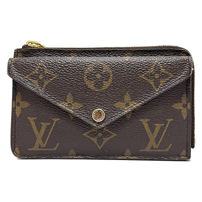 $675 Louis Vuitton  Monogram Recto Verso Card Holder Black RFID