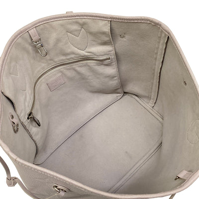$3050 Louis Vuitton Neverfull MM Empreinte Grey Brume RFID with Pouch 10021314