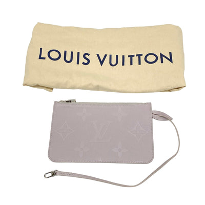$3050 Louis Vuitton Neverfull MM Empreinte Grey Brume RFID with Pouch 10021314