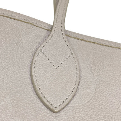 $3050 Louis Vuitton Neverfull MM Empreinte Grey Brume RFID with Pouch 10021314