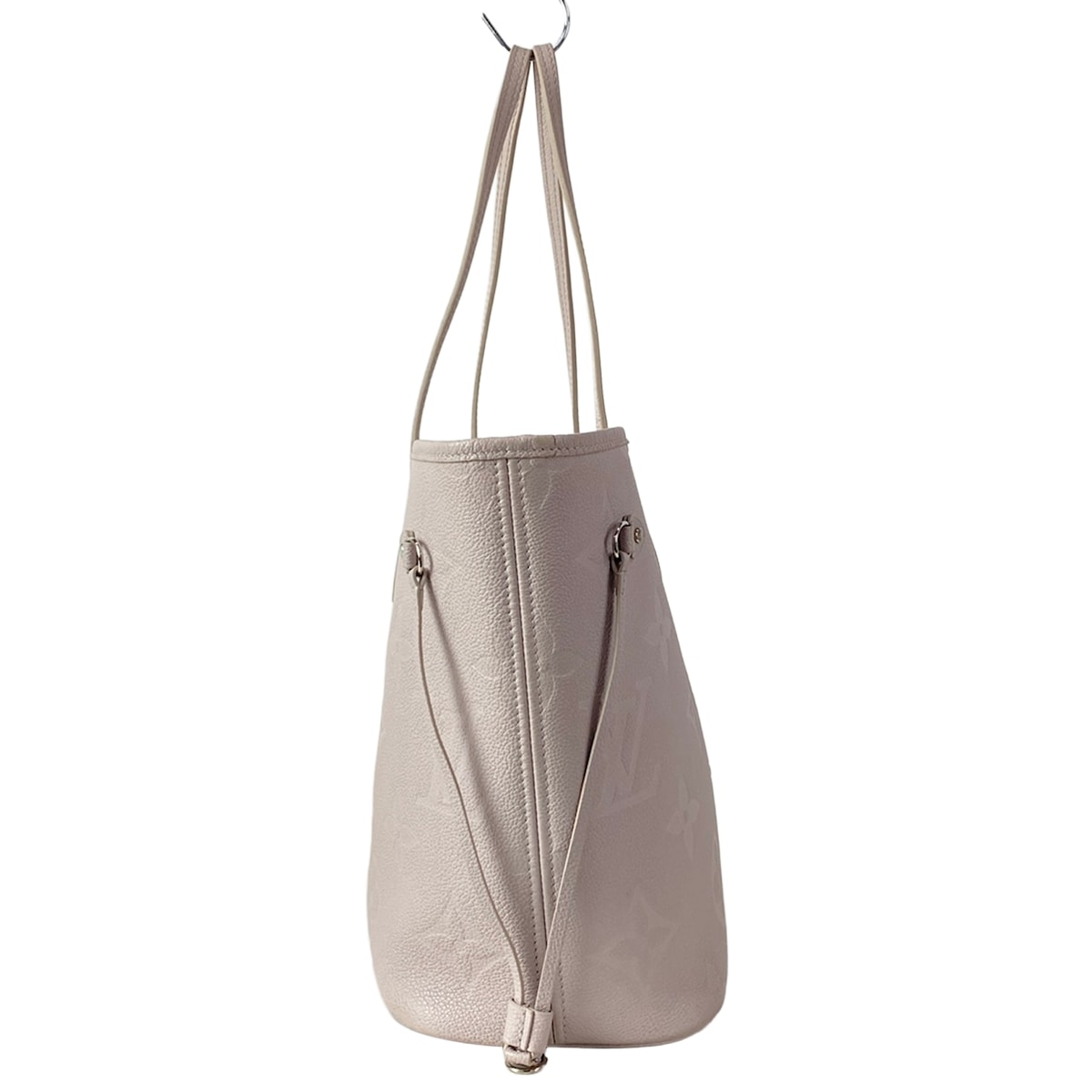 $3050 Louis Vuitton Neverfull MM Empreinte Grey Brume RFID with Pouch 10021314