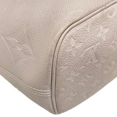 $3050 Louis Vuitton Neverfull MM Empreinte Grey Brume RFID with Pouch 10021314