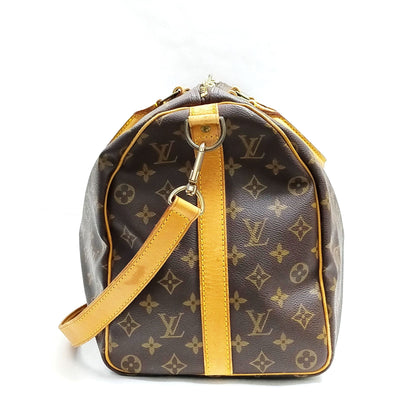 $2650 1991 Louis Vuitton LV Boston Bag Keepall Bandouliere 45 Brown Monogram MI0911