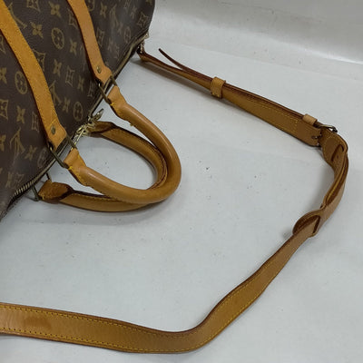 $2650 1991 Louis Vuitton LV Boston Bag Keepall Bandouliere 45 Brown Monogram MI0911