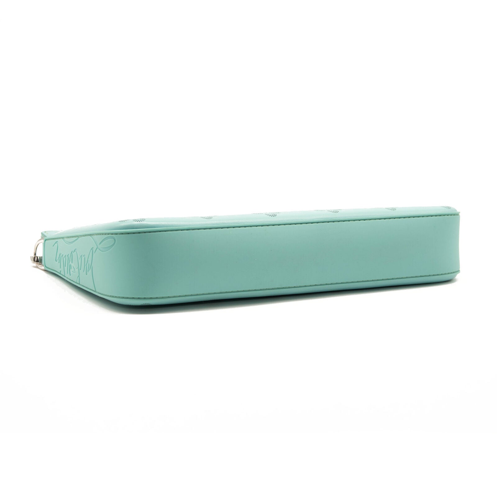 NEW Christian Louboutin Loubila Loubinthesky Laser Perforated Leather Pouch Bermuda