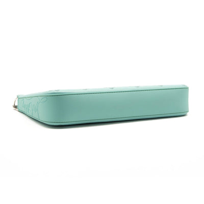 NEW Christian Louboutin Loubila Loubinthesky Laser Perforated Leather Pouch Bermuda