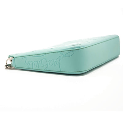 NEW Christian Louboutin Loubila Loubinthesky Laser Perforated Leather Pouch Bermuda
