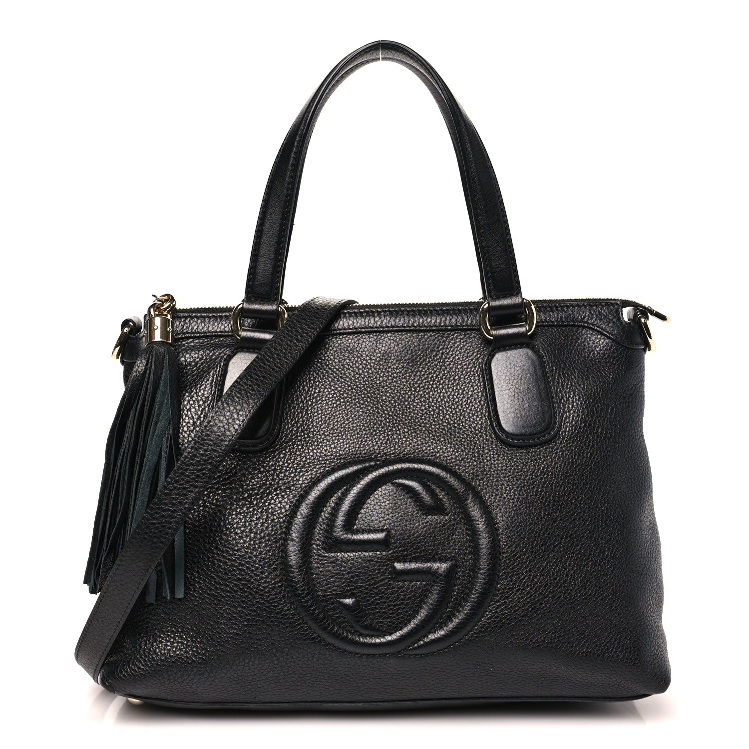 $2150 CONSIGNMENT GUCCI Cellarius Calfskin Small Soho Top Handle Satchel Black