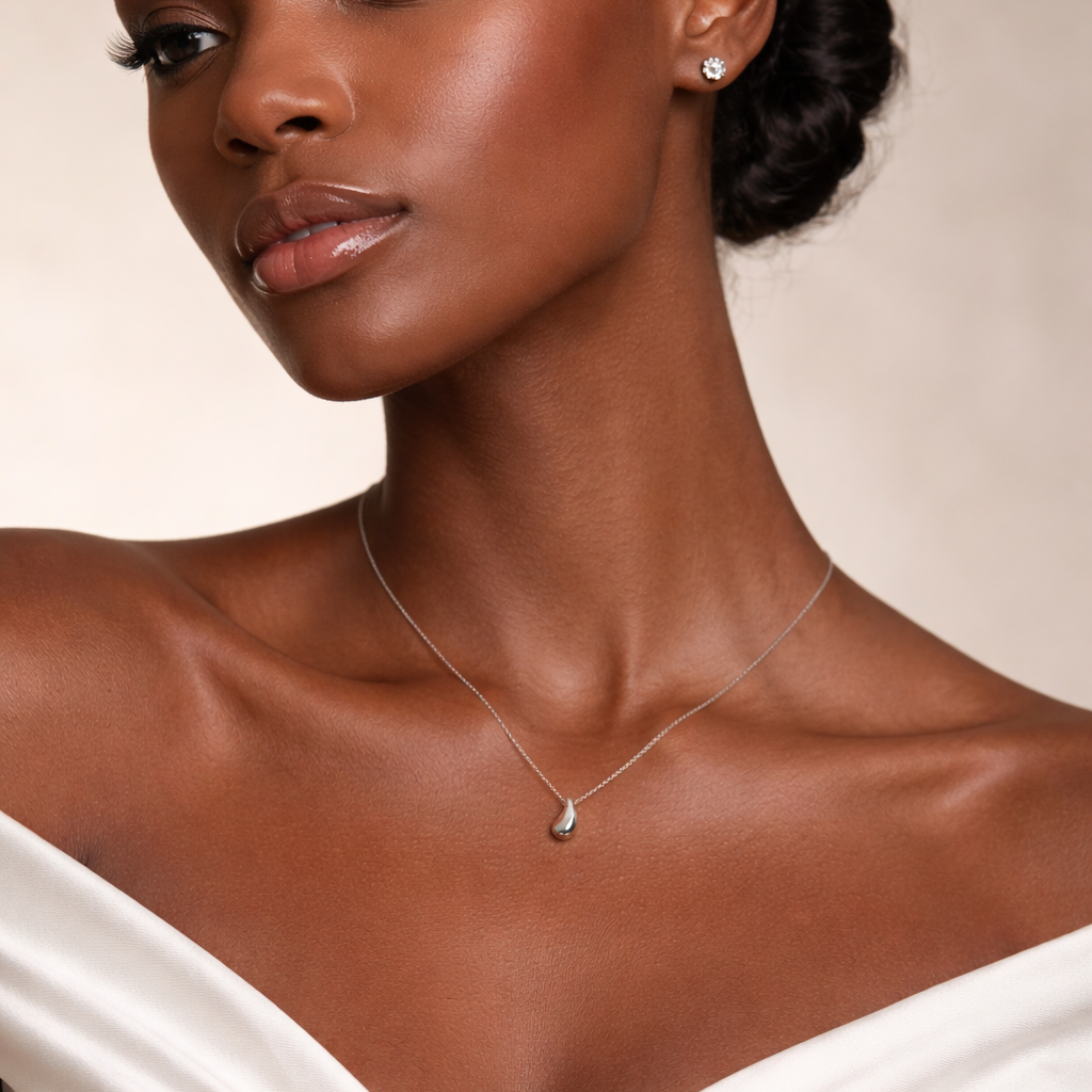 $360 Tiffany & Co Elsa Peretti Teardrop Pendant Sterling Silver