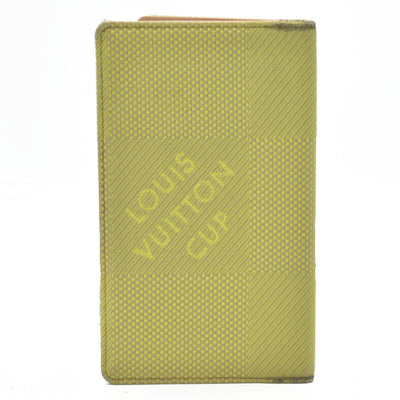 $510 Louis Vuitton  Damier Geant Americas Cup Card Holder Wallet Yellow