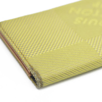 $510 Louis Vuitton  Damier Geant Americas Cup Card Holder Wallet Yellow