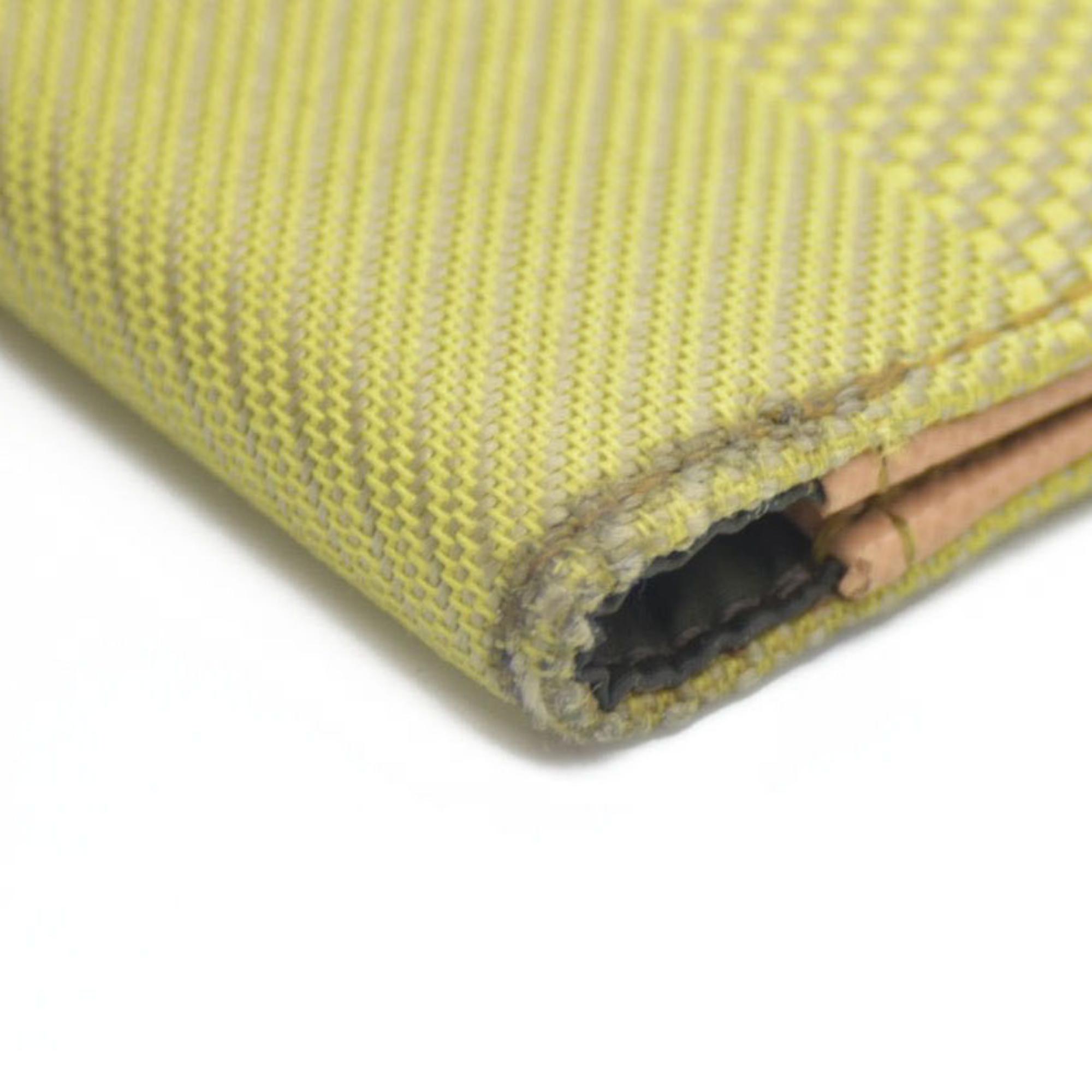 $510 Louis Vuitton  Damier Geant Americas Cup Card Holder Wallet Yellow