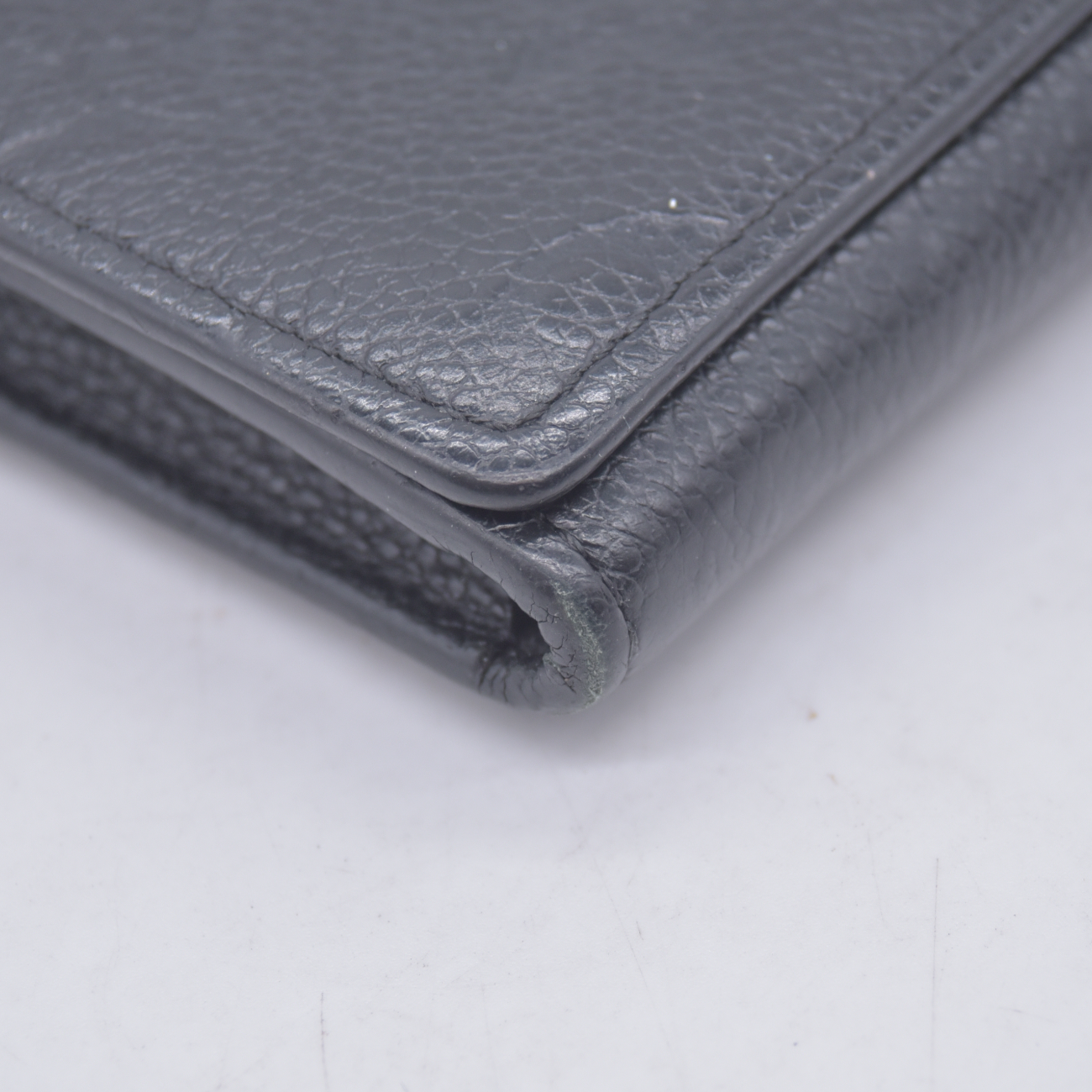 $480 2016 Louis Vuitton Empreinte Business Card Holder Black CA1196
