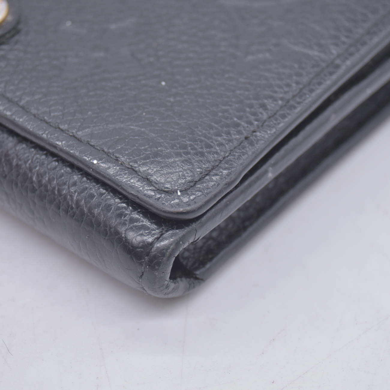 $480 2016 Louis Vuitton Empreinte Business Card Holder Black CA1196