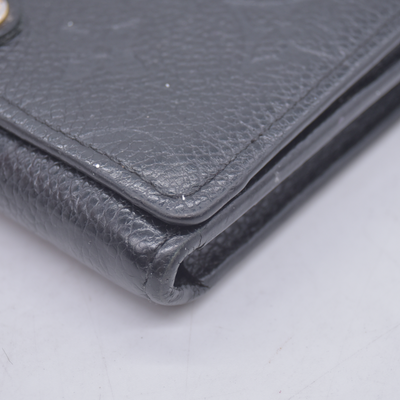 $480 2016 Louis Vuitton Empreinte Business Card Holder Black CA1196
