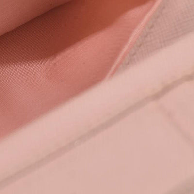 PRADA Logo Saffiano Leather Bifold Wallet Purse Pink