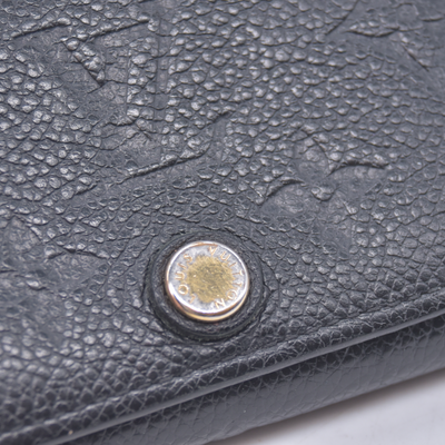 $480 2016 Louis Vuitton Empreinte Business Card Holder Black CA1196