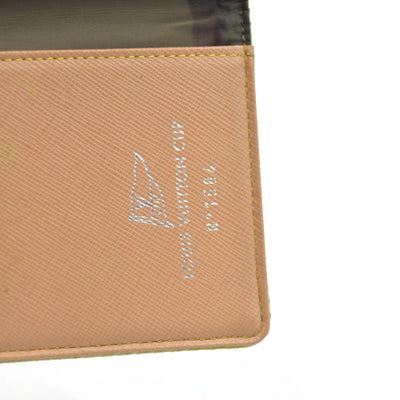 $510 Louis Vuitton  Damier Geant Americas Cup Card Holder Wallet Yellow