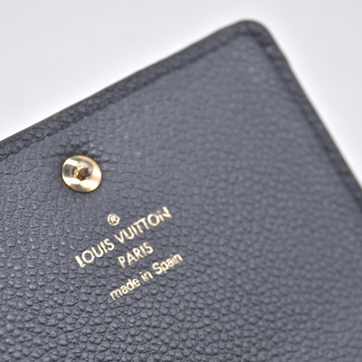 $480 2016 Louis Vuitton Empreinte Business Card Holder Black CA1196
