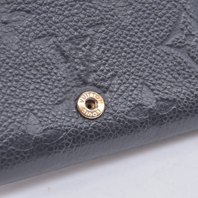 $480 2016 Louis Vuitton Empreinte Business Card Holder Black CA1196