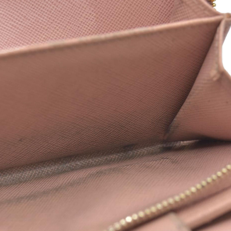 PRADA Logo Saffiano Leather Bifold Wallet Purse Pink