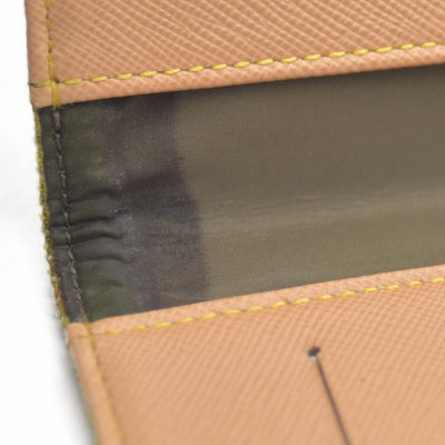 $510 Louis Vuitton  Damier Geant Americas Cup Card Holder Wallet Yellow