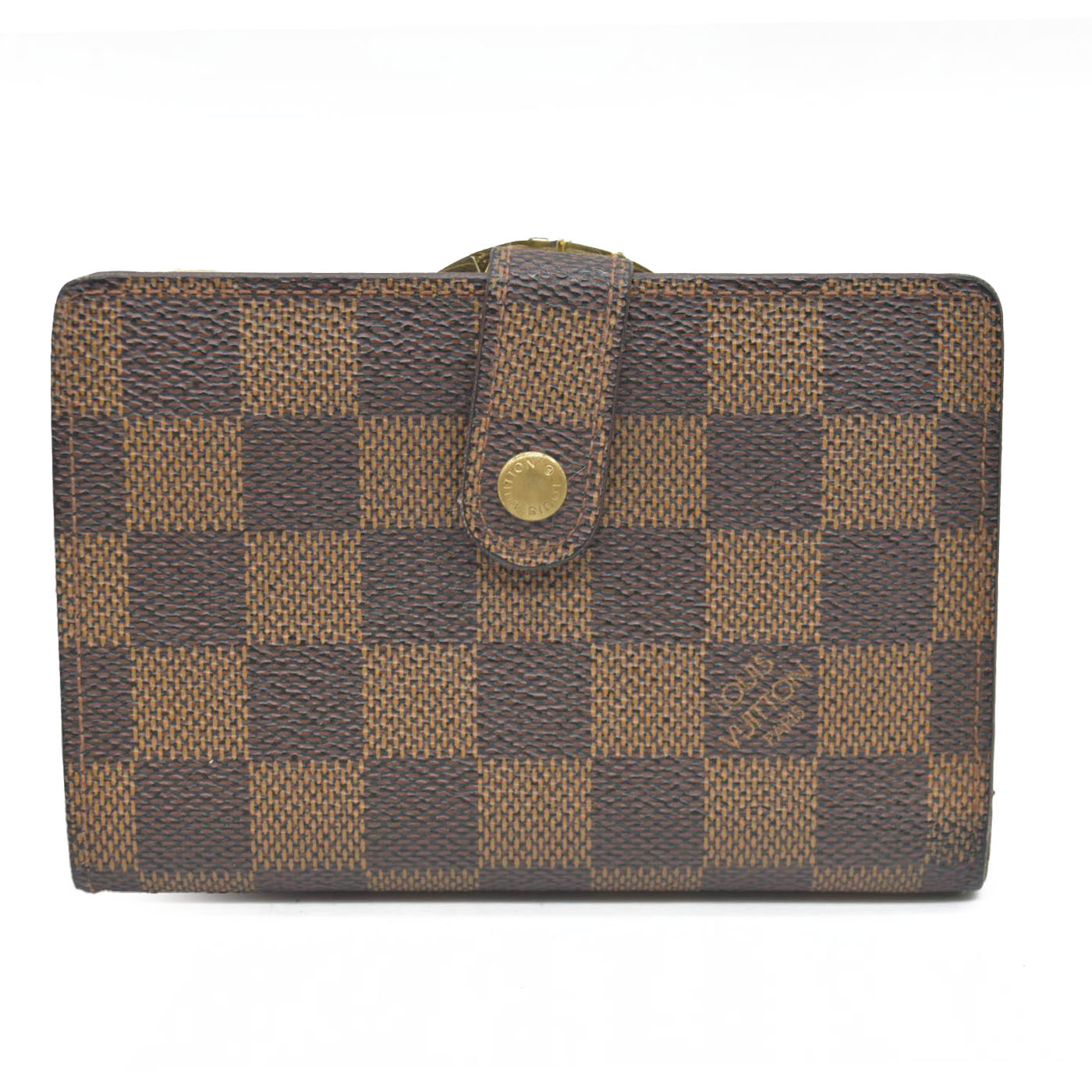 $675 Louis Vuitton Damier Porte Monnaie Billets Viennois Bifold Wallet MI1926