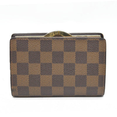 $675 Louis Vuitton Damier Porte Monnaie Billets Viennois Bifold Wallet MI1926