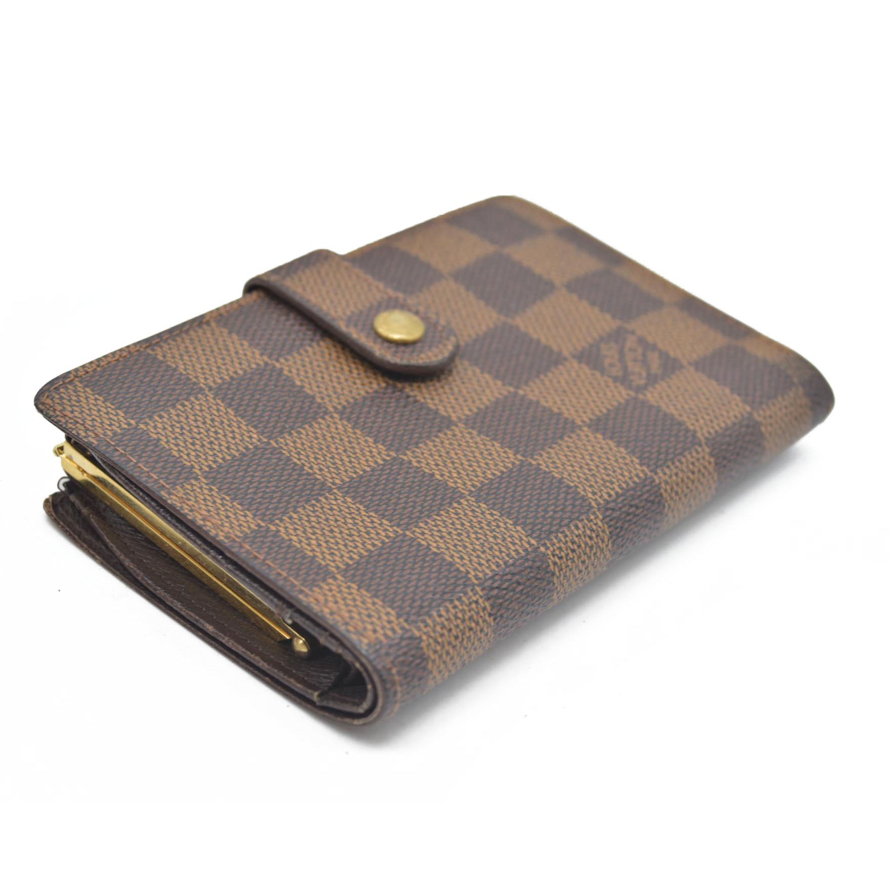 $675 Louis Vuitton Damier Porte Monnaie Billets Viennois Bifold Wallet MI1926