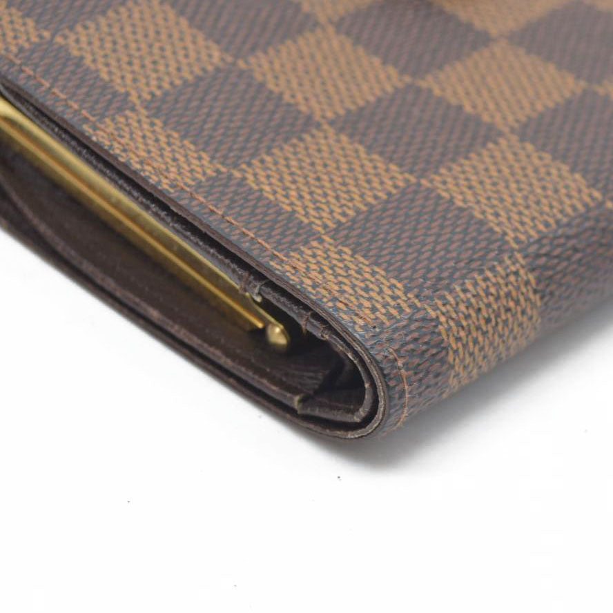 $675 Louis Vuitton Damier Porte Monnaie Billets Viennois Bifold Wallet MI1926