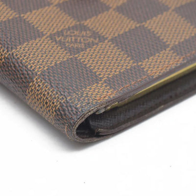 $675 Louis Vuitton Damier Porte Monnaie Billets Viennois Bifold Wallet MI1926