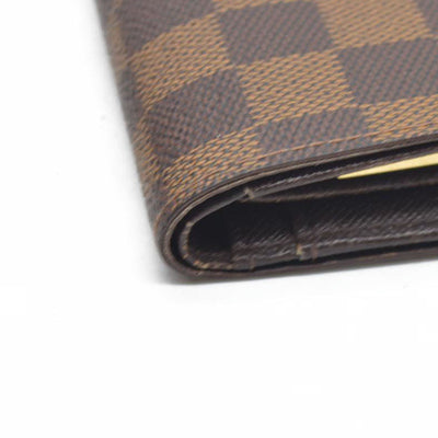 $675 Louis Vuitton Damier Porte Monnaie Billets Viennois Bifold Wallet MI1926