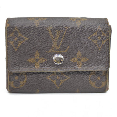 Louis Vuitton $430 Monogram Porte Monnaie Plat Coin Purse Wallet MI1027