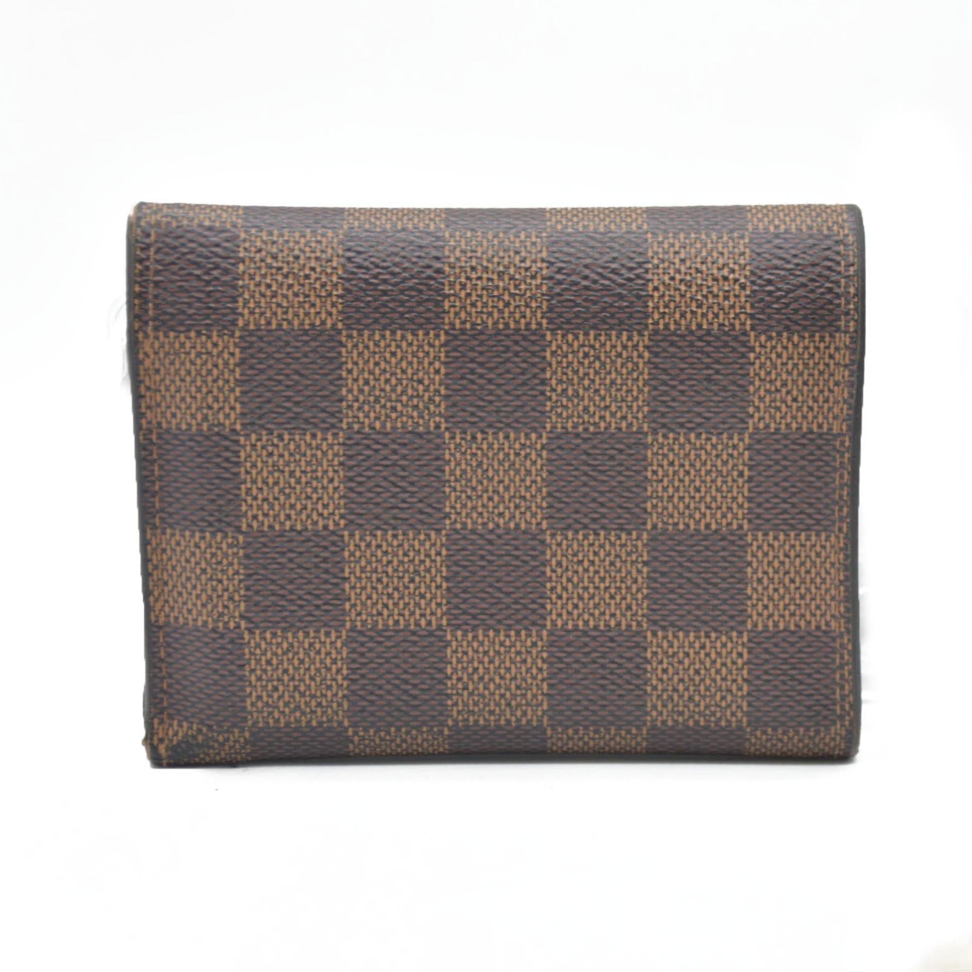 $605 Louis Vuitton Damier Ebene Victorine Wallet Rose Ballerine