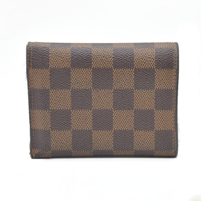 $605 Louis Vuitton Damier Ebene Victorine Wallet Rose Ballerine