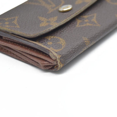 Louis Vuitton $430 Monogram Porte Monnaie Plat Coin Purse Wallet MI1027