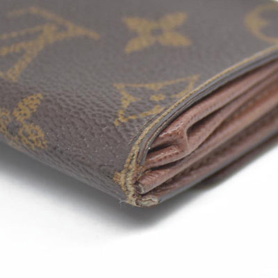 Louis Vuitton $430 Monogram Porte Monnaie Plat Coin Purse Wallet MI1027