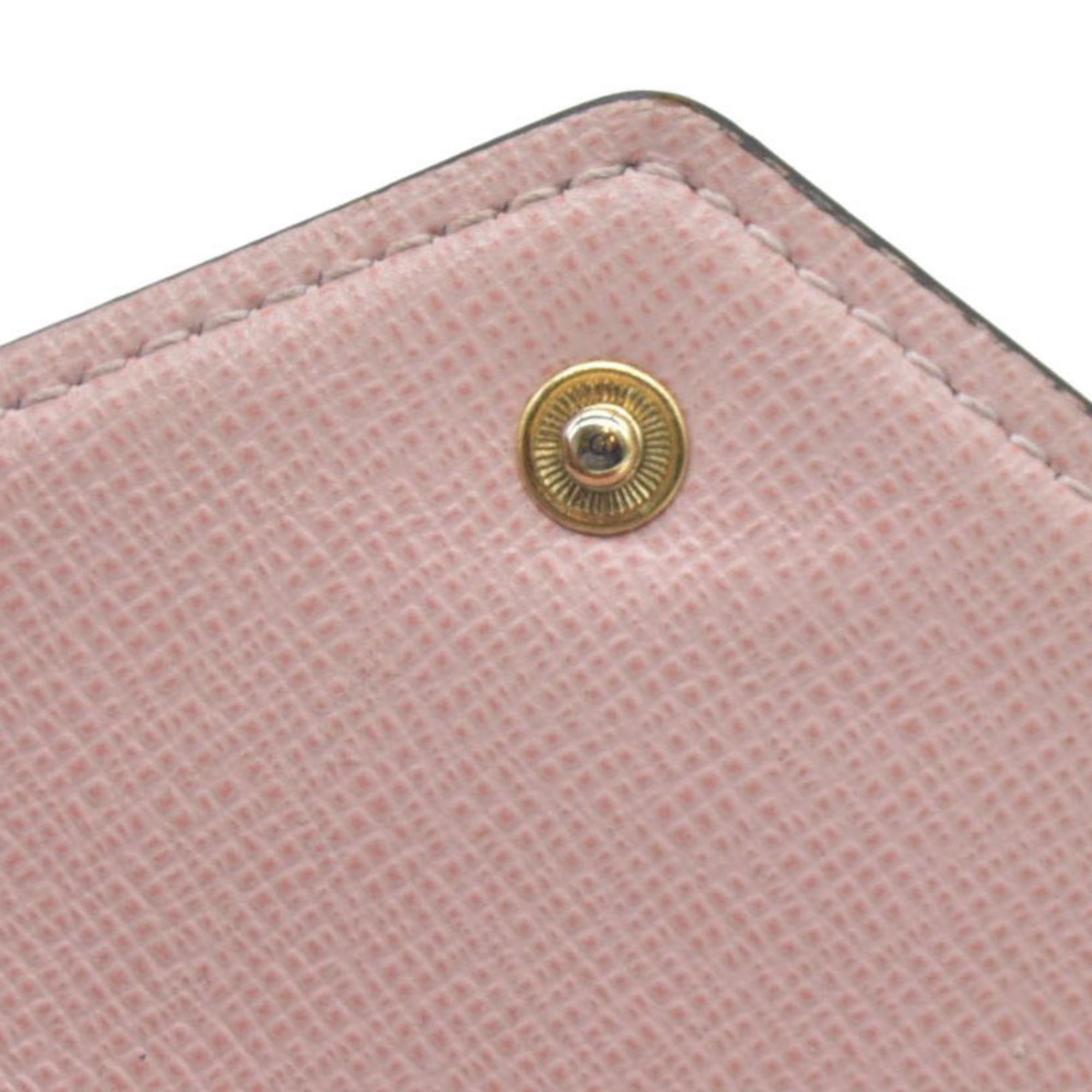 $605 Louis Vuitton Damier Ebene Victorine Wallet Rose Ballerine