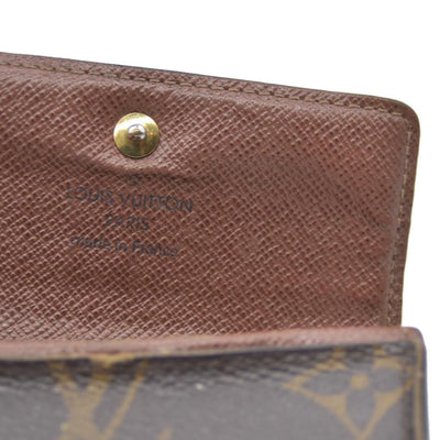 Louis Vuitton $430 Monogram Porte Monnaie Plat Coin Purse Wallet MI1027