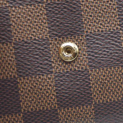 $605 Louis Vuitton Damier Ebene Victorine Wallet Rose Ballerine