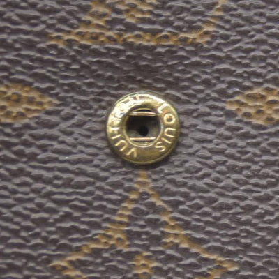 Louis Vuitton $430 Monogram Porte Monnaie Plat Coin Purse Wallet MI1027