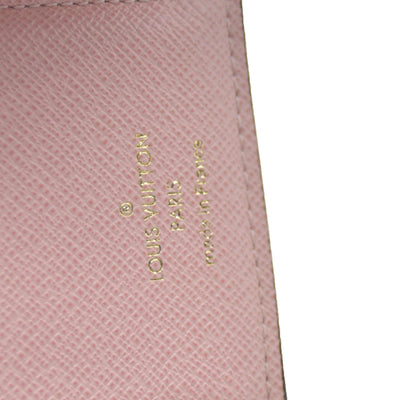$605 Louis Vuitton Damier Ebene Victorine Wallet Rose Ballerine