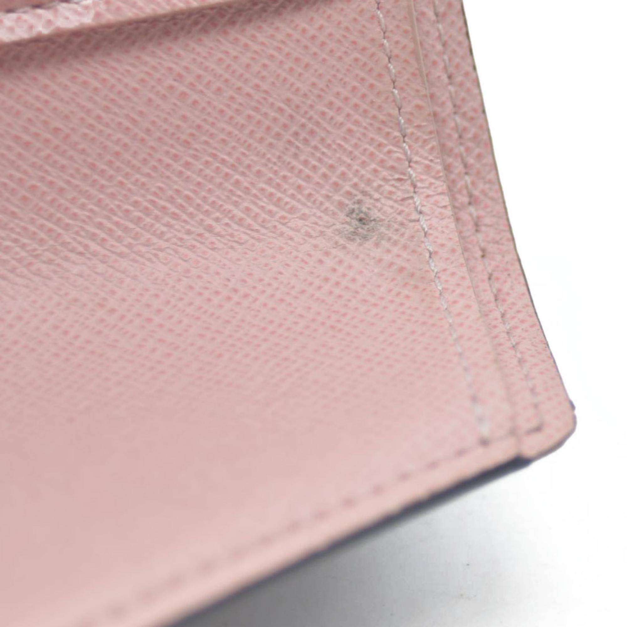 $605 Louis Vuitton Damier Ebene Victorine Wallet Rose Ballerine