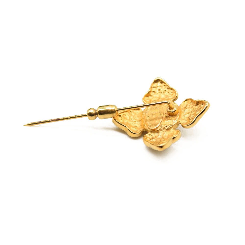 Chanel Vintage Pearl Pin Brooch Gold