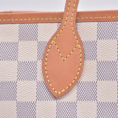 $2240 2019 Louis Vuitton Damier Azur Neo Neverfull MM Rose Ballerine FL0169