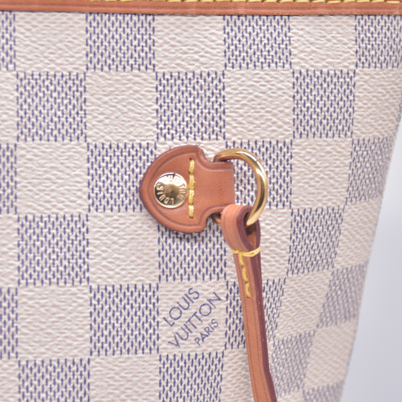 $2240 2019 Louis Vuitton Damier Azur Neo Neverfull MM Rose Ballerine FL0169