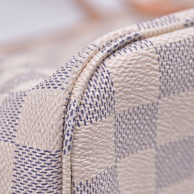$2240 2019 Louis Vuitton Damier Azur Neo Neverfull MM Rose Ballerine FL0169